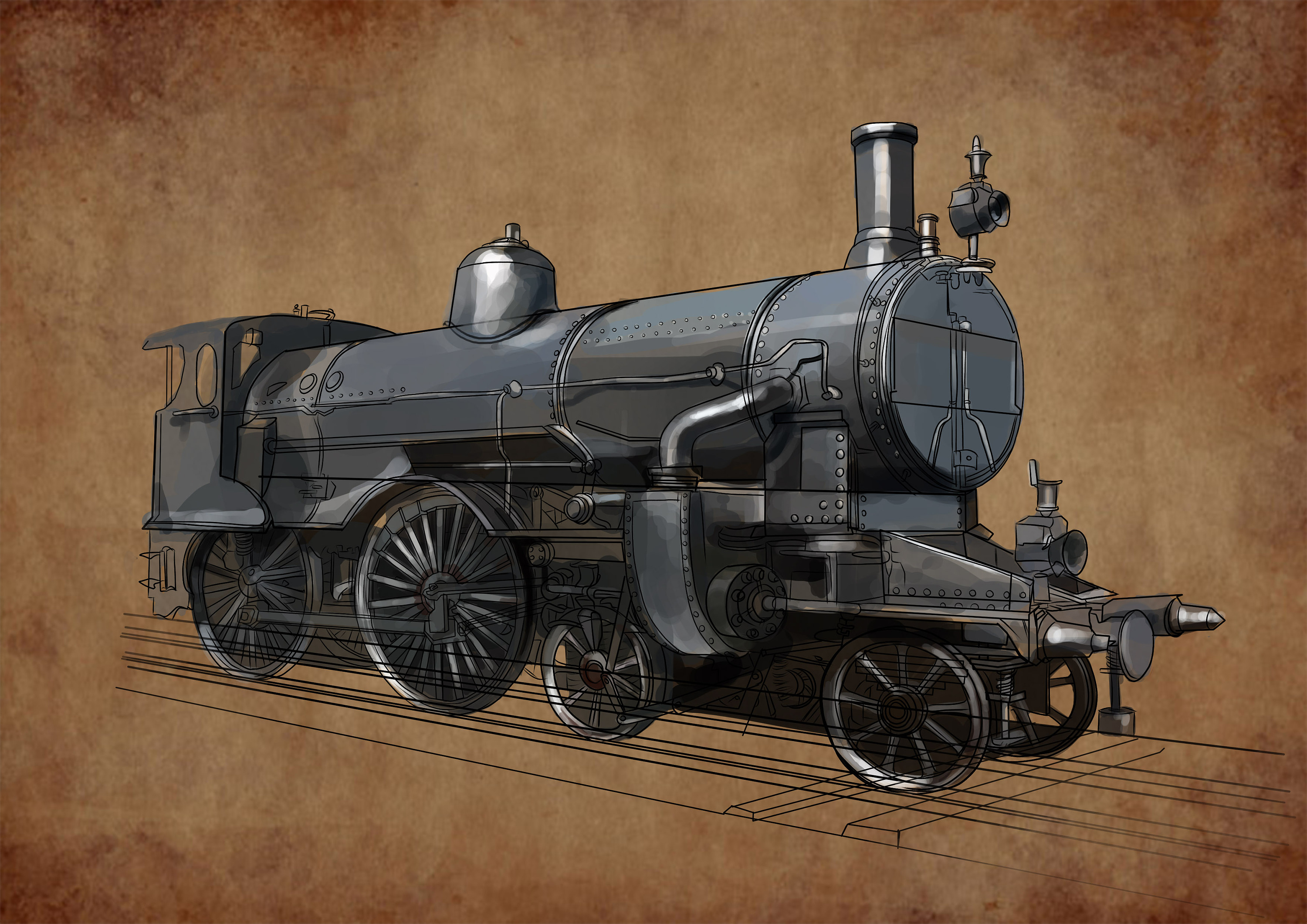 火车|插画|商业插画|山鬼于谣 - 原创作品 - 站酷 (zcool)