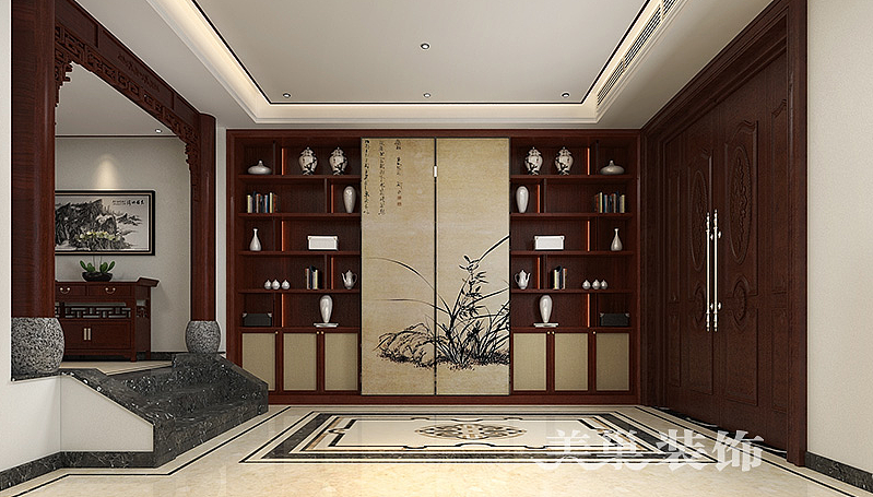 天伦庄园300平别墅装修新中式效果图（图ZNzU2MDQyNDQ=） - 家装设计 - 站酷设计师美巢装饰世男原创素材 - 站酷ZCOOL