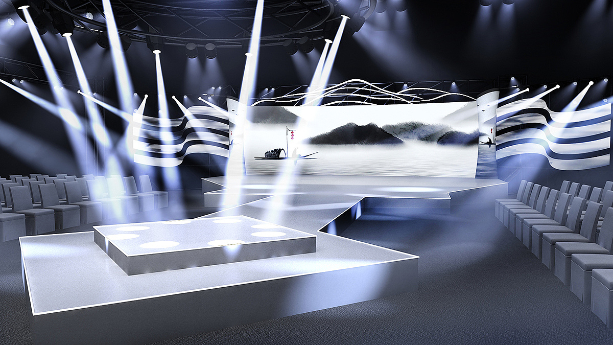 水墨风格 时尚年会舞台