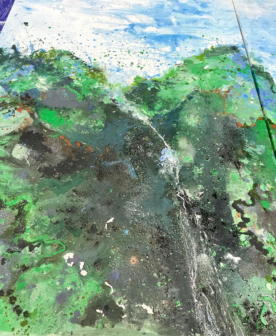 丙烯 抽象 流体画