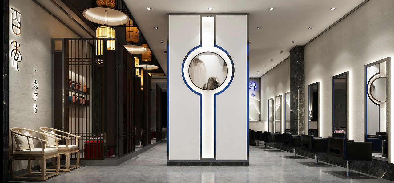 理发店 美容美发店 1992效果图