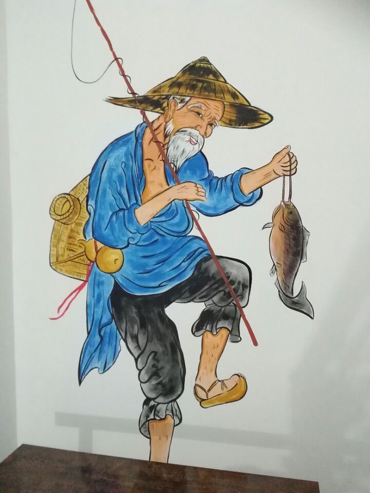 紙上烤魚（味道杠杠的）（圖ZMTM3Mzc5NzU2） - 繪畫 - 站酷設計師天天墻體手繪原創(chuàng)素材 - 站酷ZCOOL