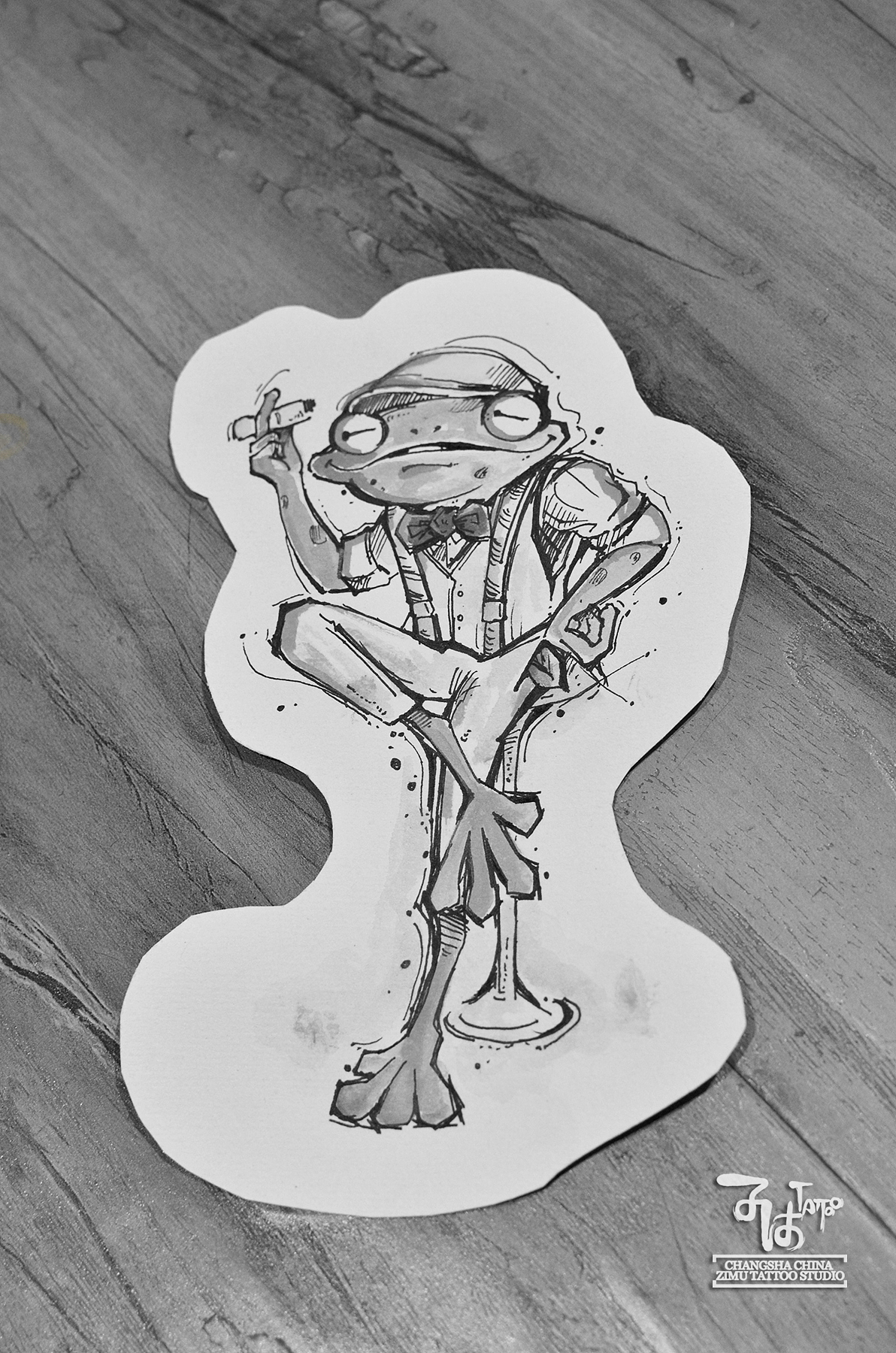 长沙子沐刺青纹身工作室一些近期手稿欧美风杂乱