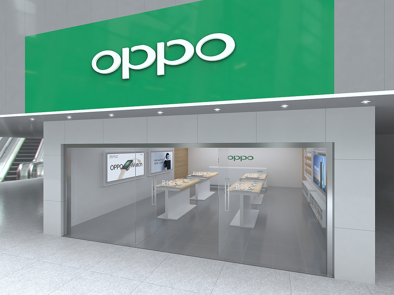 oppo终端门店（图ZMjc3MTI0MTM2） - 商业空间设计 - 站酷设计师ZeroChan2014原创素材 - 站酷ZCOOL