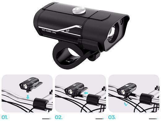 自行车灯 建模渲染 产品摄影 聚光影像 亚马逊美工