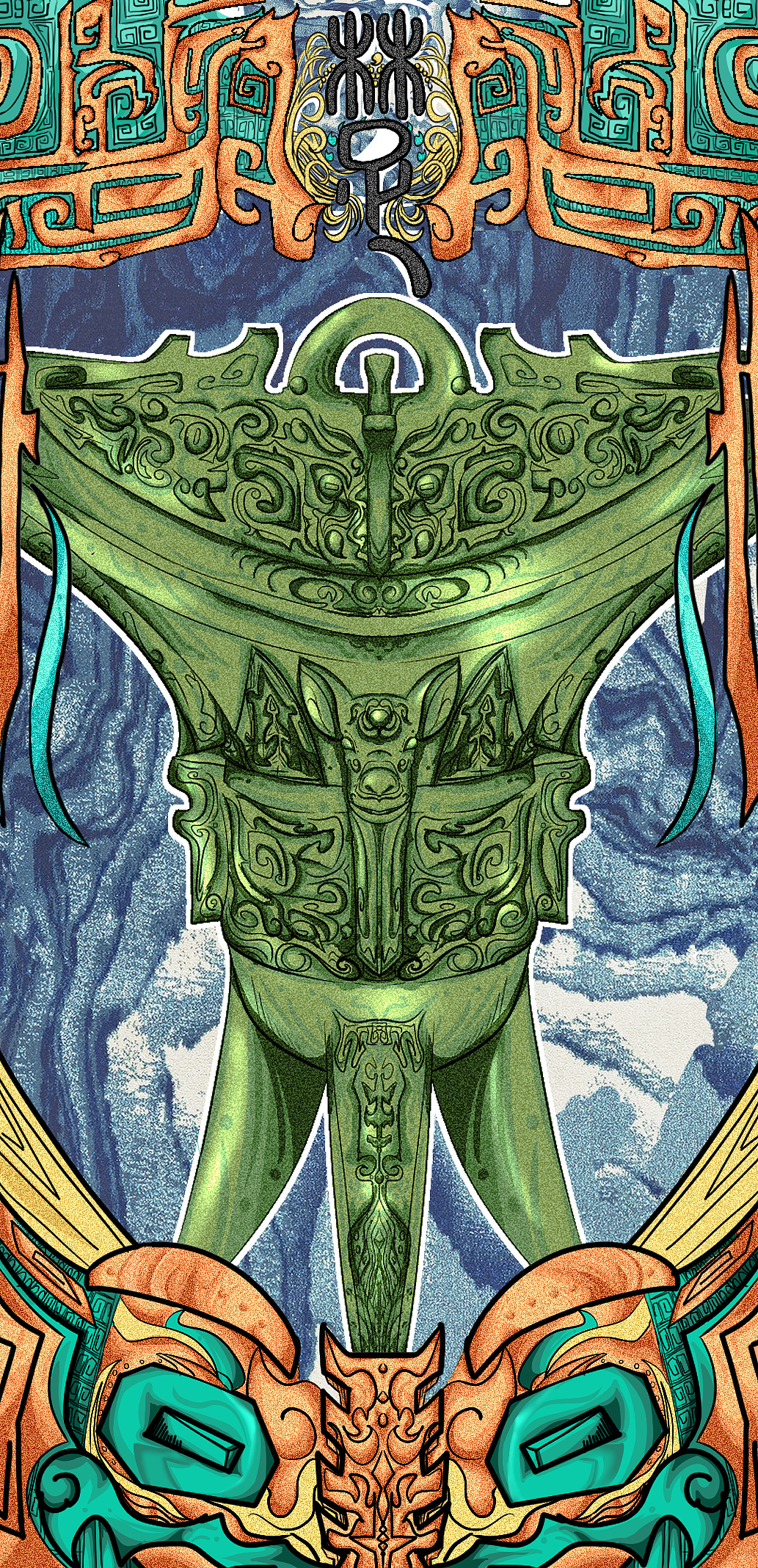 信阳博物馆卡牌设计手绘练习（图ZMjU1ODkyOTgw） - 艺术插画 - 站酷设计师无路拖拉曼原创素材 - 站酷ZCOOL