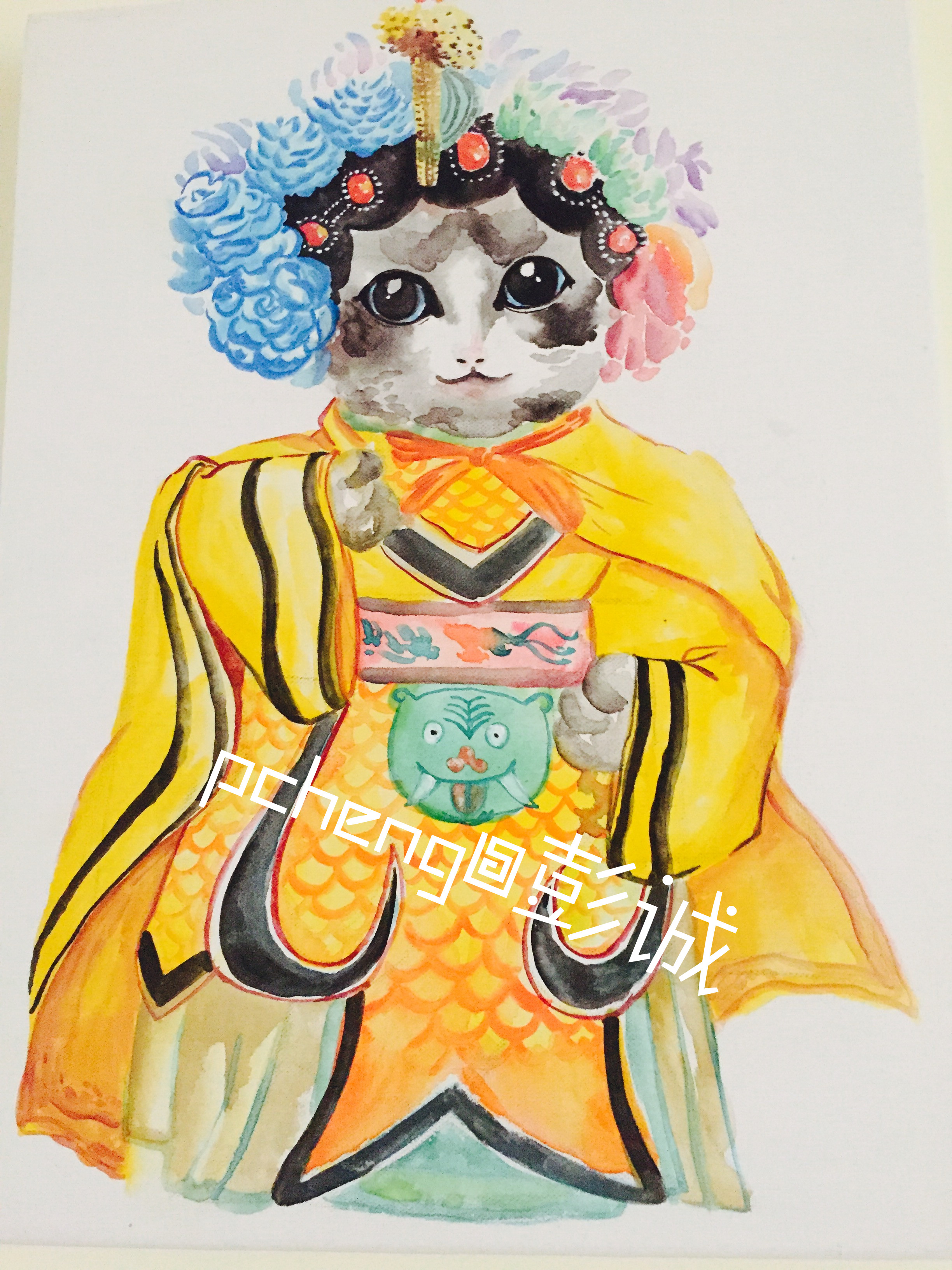 京剧猫穿戏服图片