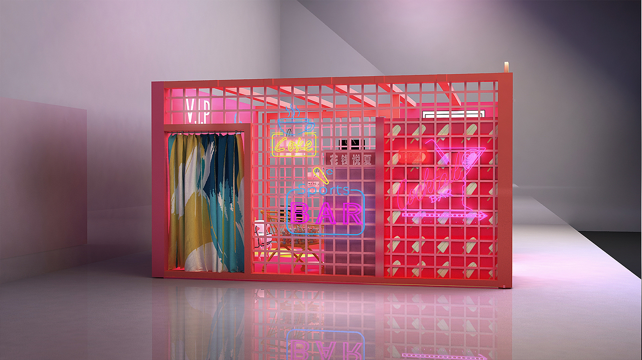 粉色情人节美陈