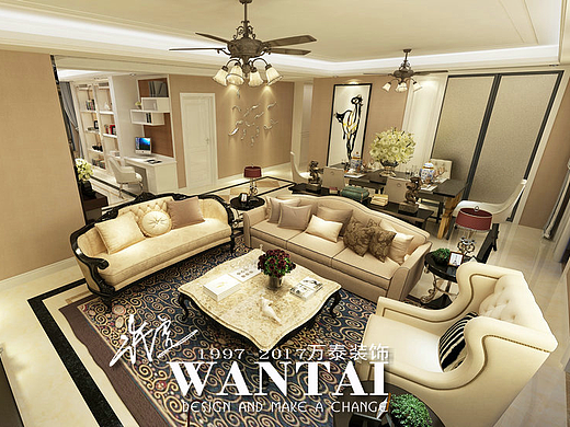 泰安装修公司—泰安印象泰山155平现代装修效果图案例