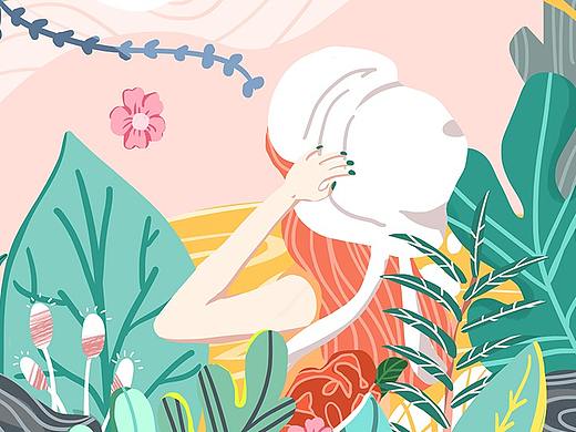 商业插画|吃个外卖·点杯茶