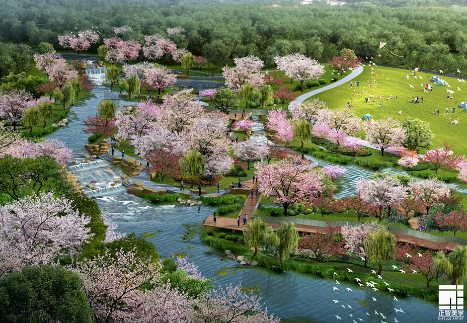 桃花溪|空间|景观设计|品牌陪伴者 - 原创作品 - 站酷 (zcool)