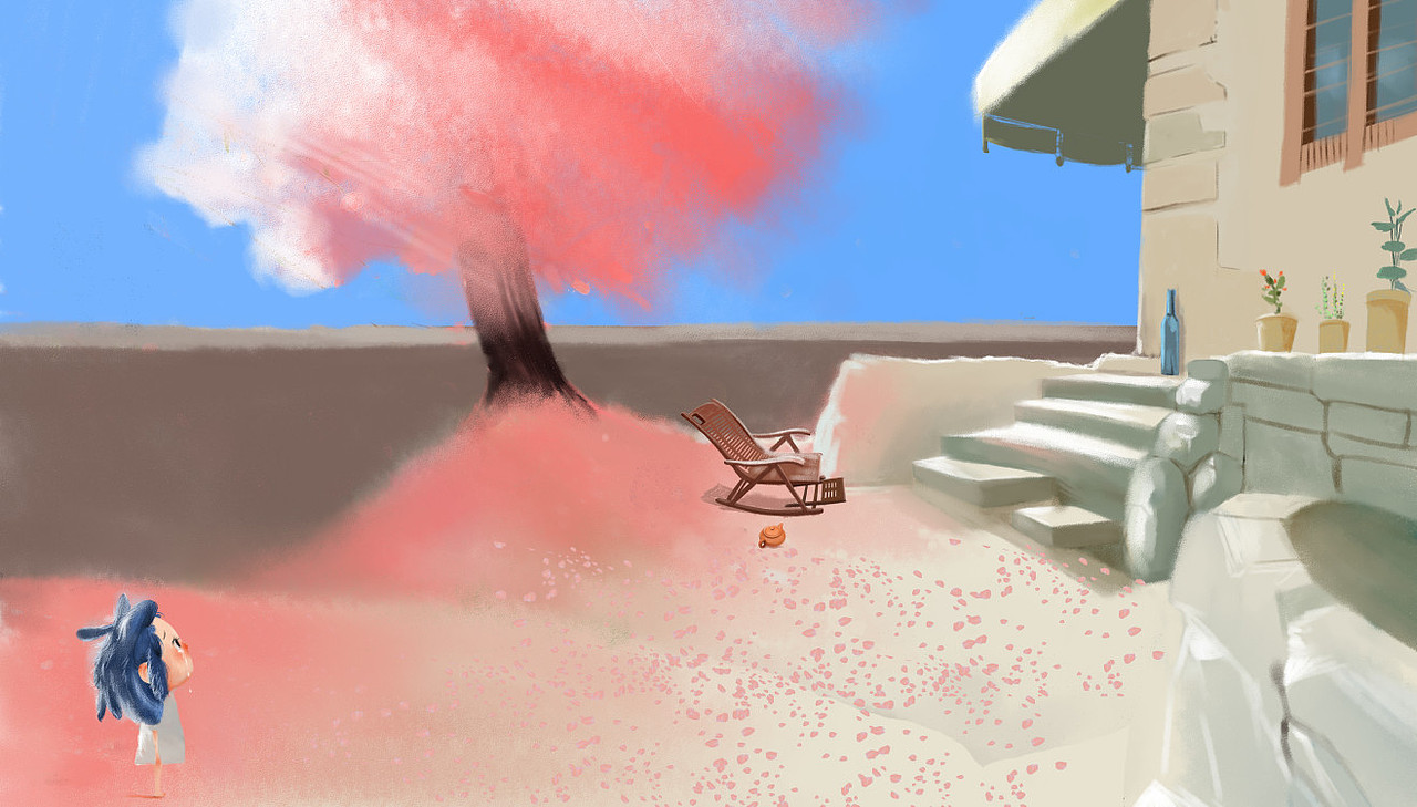 一个小女孩梦游