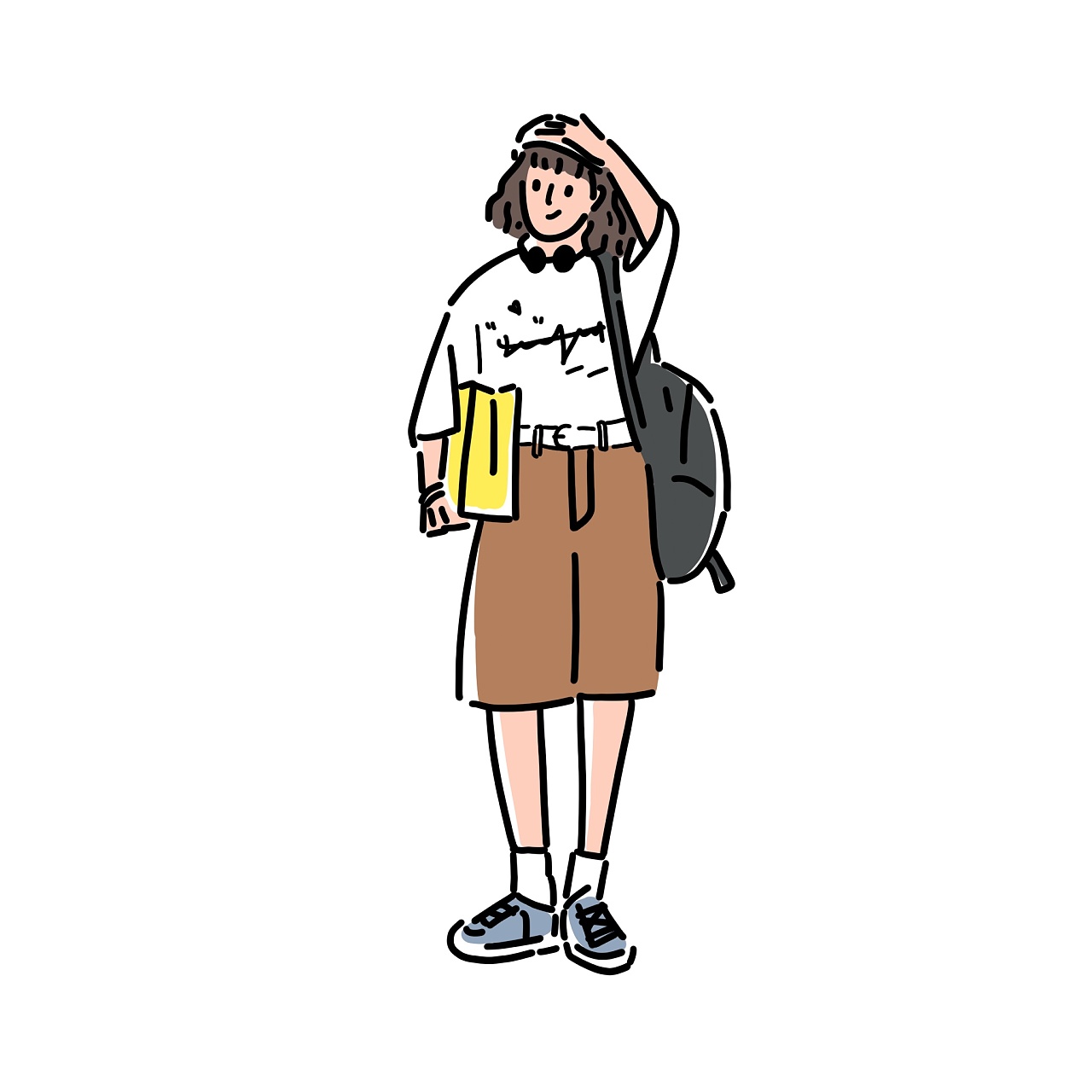 各种穿搭简笔画|插画|商业插画|况希希 - 原创作品 - 站酷 (zcool)