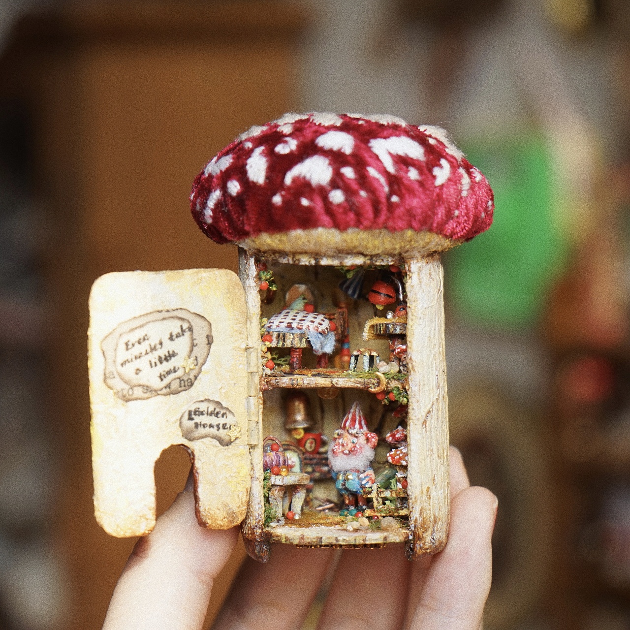 用印章盒改造的微缩小屋