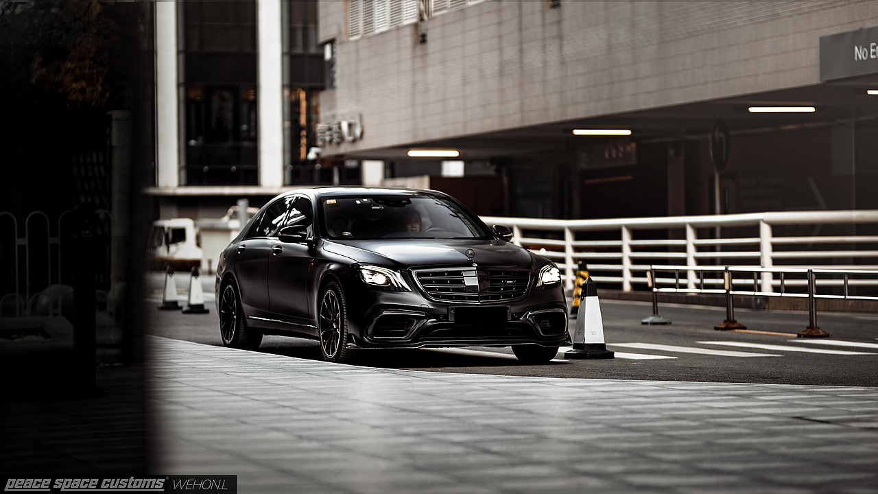 汽车摄影奔驰sw222巴博斯套件