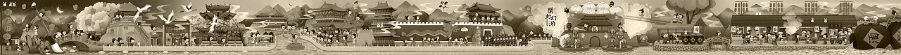 手绘长图-开封幻游图（图ZMjg0NTU0ODU2） - 艺术插画 - 站酷设计师山市晴岚YES原创素材 - 站酷ZCOOL