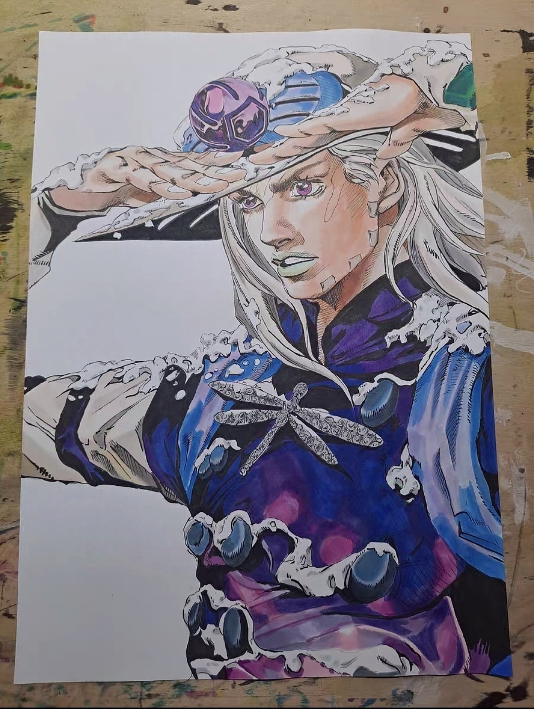 【JOJO】马克笔手绘sbr杰洛装饰画(图ZMzc2NDY0MTUy) - 其他动漫 - 站酷设计师湖泊霜雪原创素材 - 站酷ZCOOL