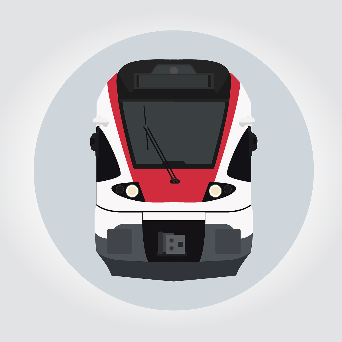 扁平矢量火车头(蒸汽,近代,现代)