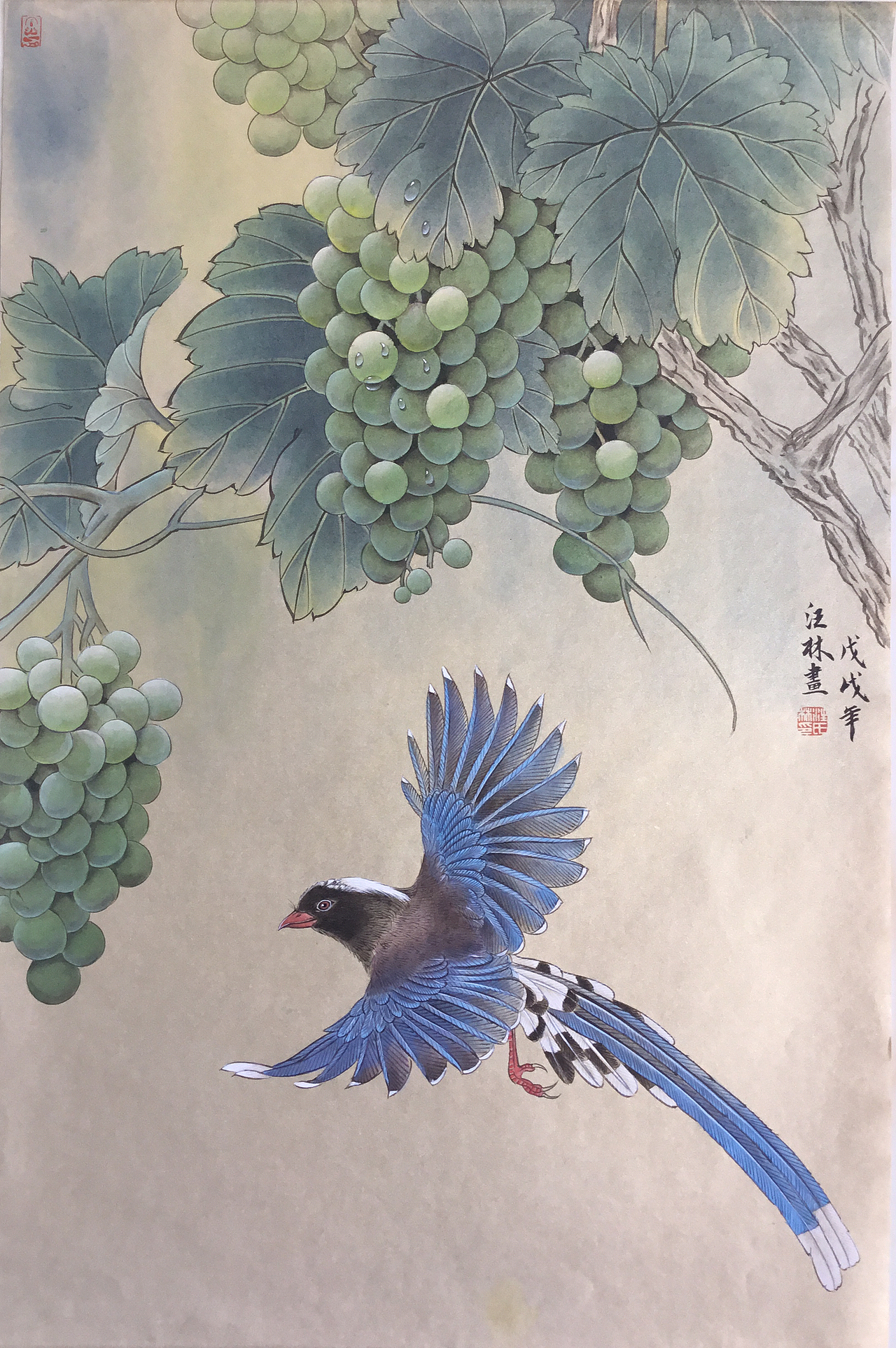 画家汪林工笔画作品