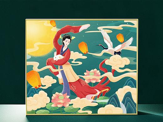 金秋满月 古风插画作品提案