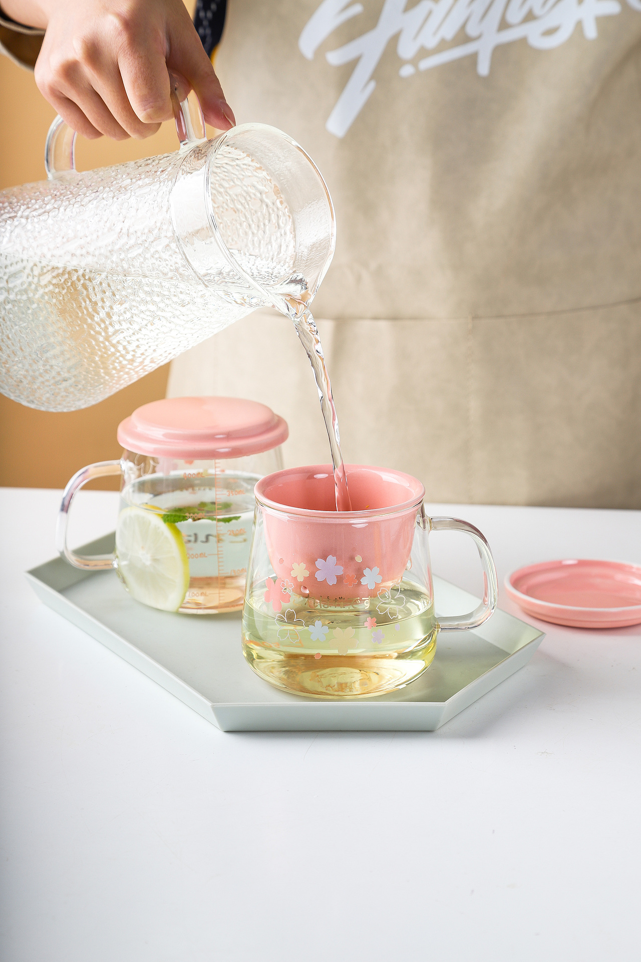 电商产品摄影 | 樱花玻璃杯