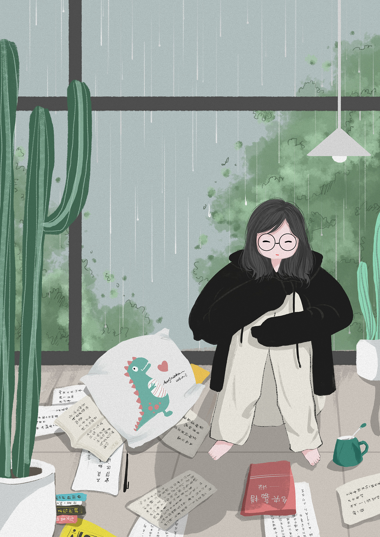 一个人|插画|艺术插画|luob萝卜 - 原创作品 - 站酷 (zcool)