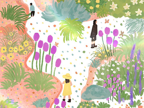 带着画笔逛公园