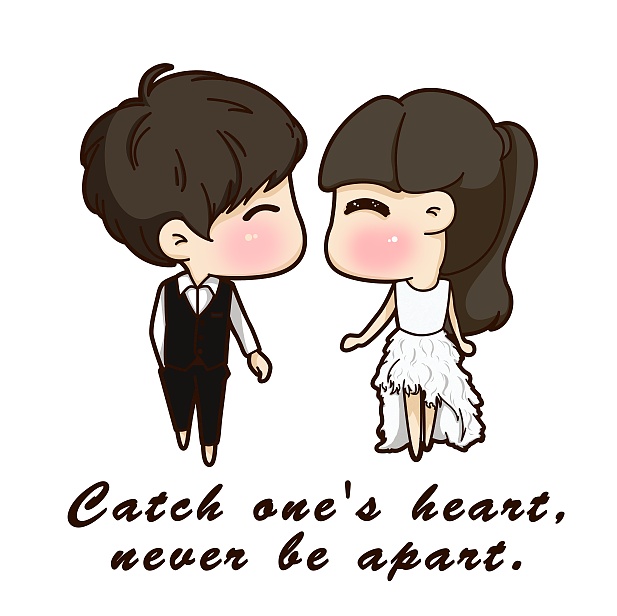 q版卡通结婚人物设计