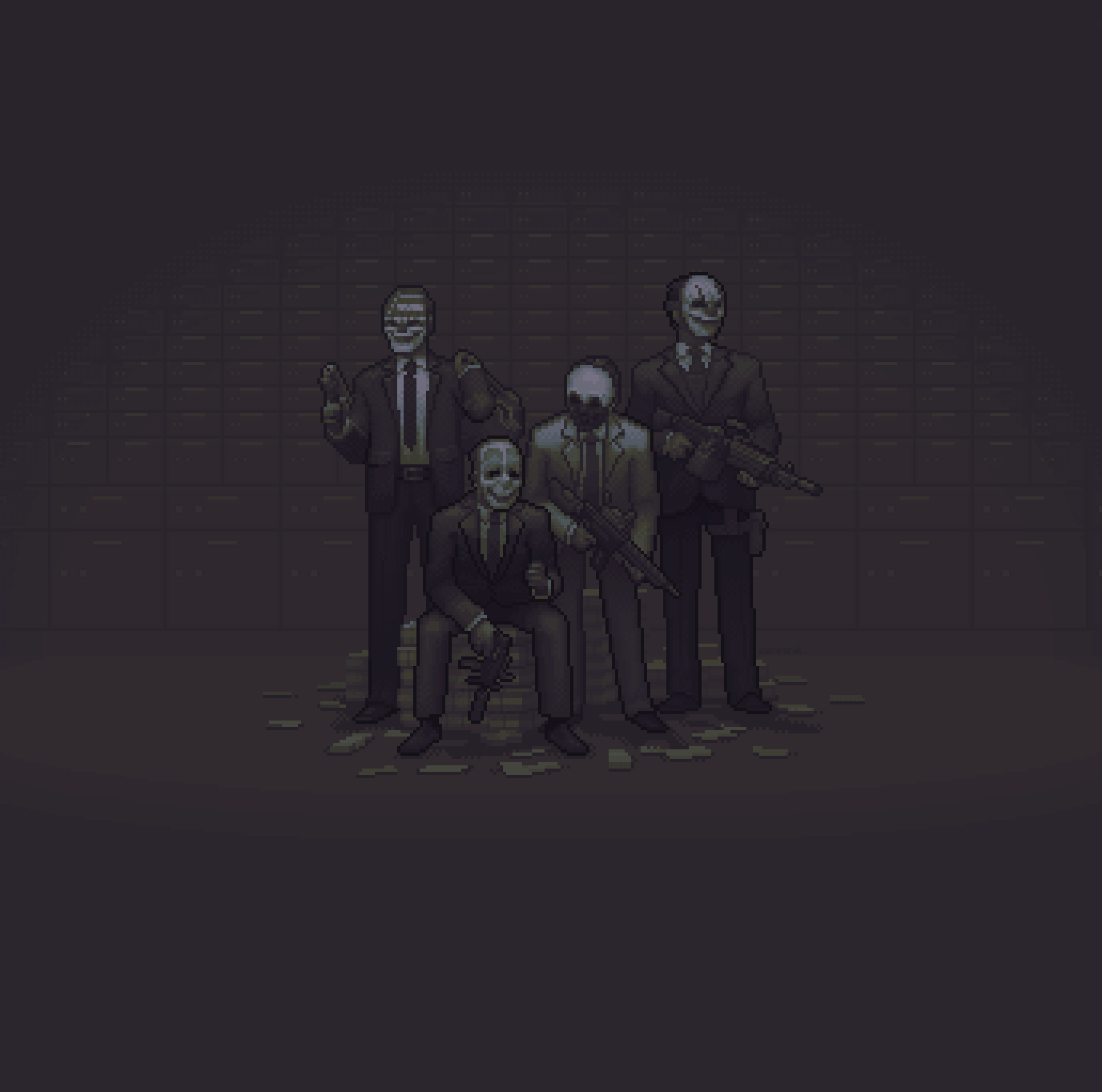 PAYDAY2 (part 1)#（图ZMTY5MTkyNzM2） - 像素画 - 站酷设计师aemni套索原创素材 - 站酷ZCOOL