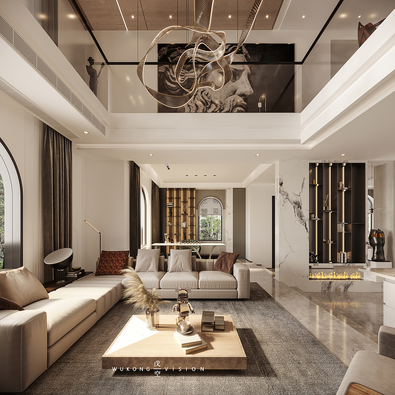 现代轻奢风别墅空间（图ZMjgxNTMxNjY4） - 建筑/空间 - 站酷设计师戊空视觉原创素材 - 站酷ZCOOL