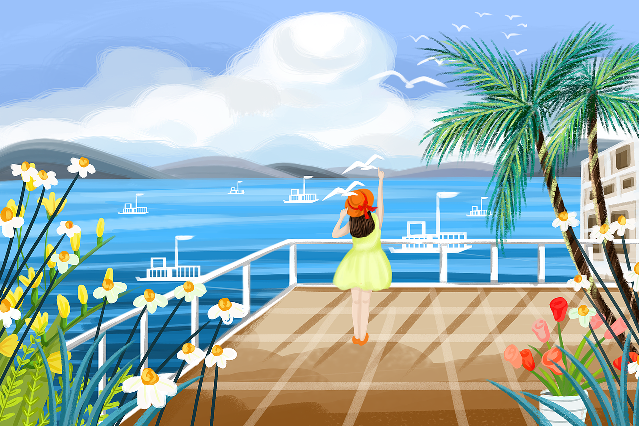 旅游季商业插画
