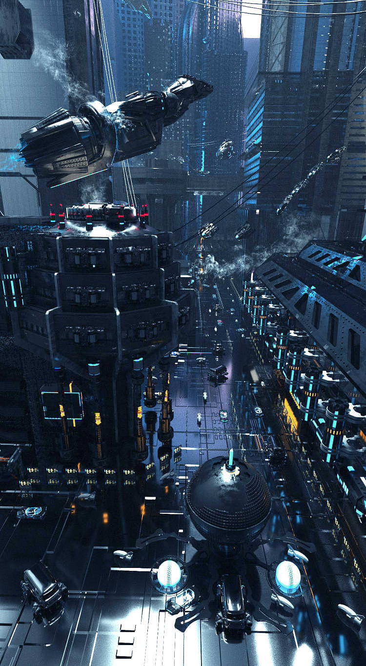 科幻城市（图ZMjY5MTU5OTE2） - 场景 - 站酷设计师志宏三维建模原创素材 - 站酷ZCOOL