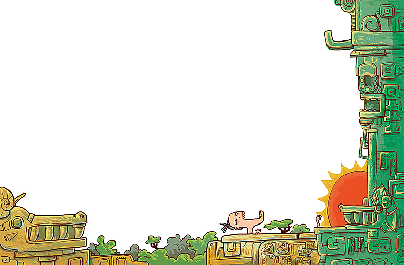 古文明介绍的部分插图（图ZMTgxMDQyOTY=） - 儿童插画 - 站酷设计师夜歌儿原创素材 - 站酷ZCOOL