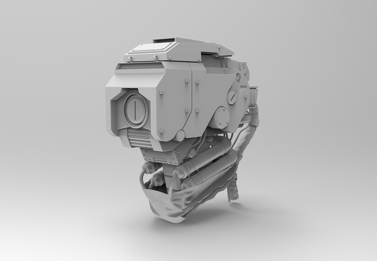 机器人头部 白模练习