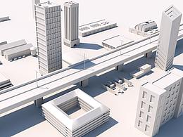 C4D練習(xí)白色城市