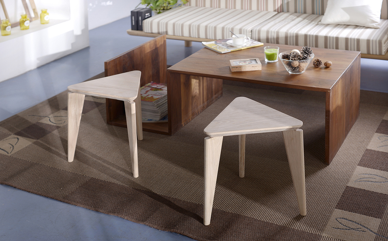 原木·原创·三角凳