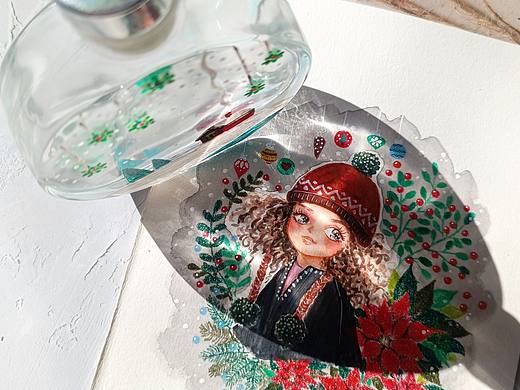 圣诞主题水彩头像