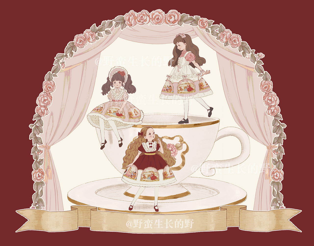 复古插画-玩耍时间（图ZMjg4MTMxNDY0） - 商业插画 - 站酷设计师野蛮生长的野原创素材 - 站酷ZCOOL