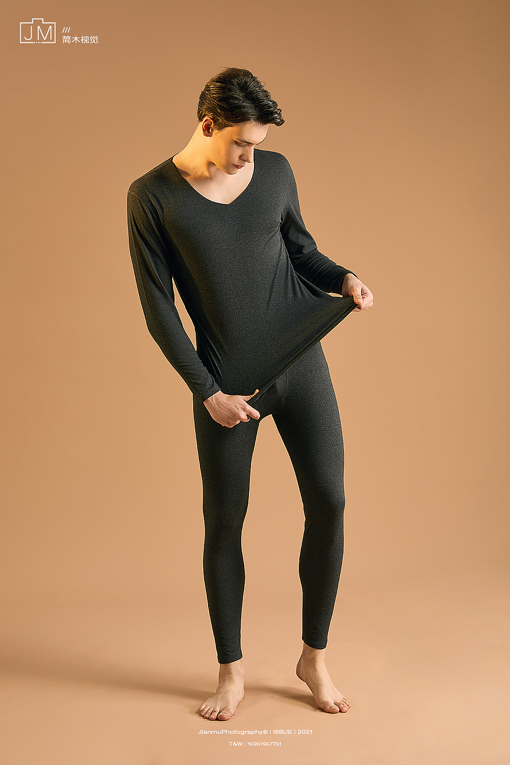 保暖摄影丨棉野 × 简木视觉 男士内衣睡衣家居服 人像