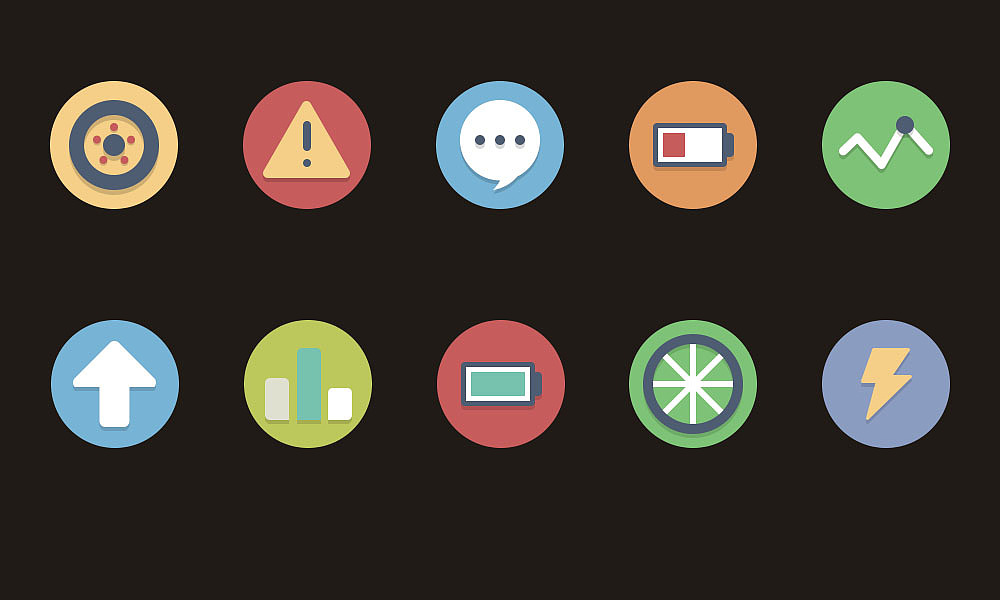 扁平化app图简约风格图标