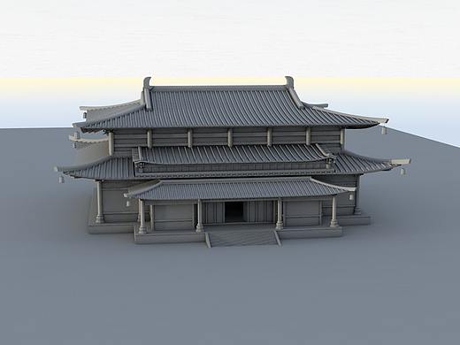 C4D做3D古建