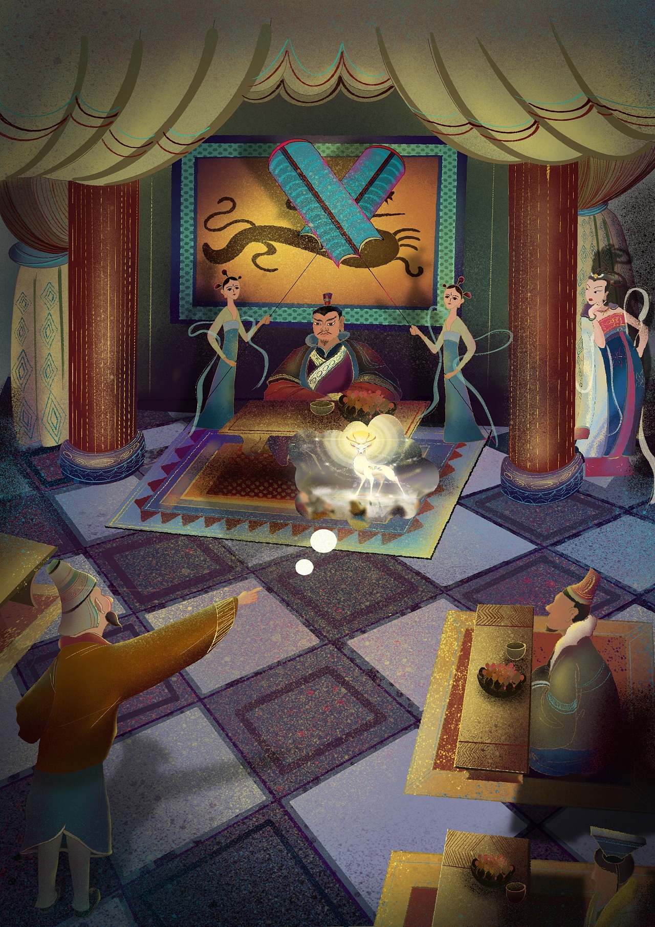 九色鹿故事平面插图