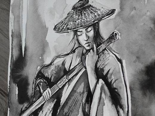 我的泼墨中国风手稿：武侠系列
