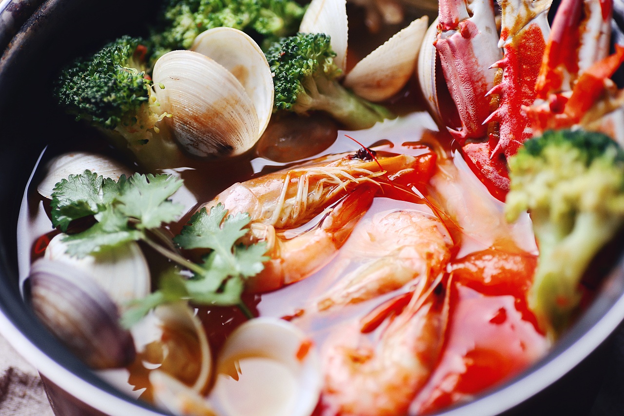 美食拍摄 冬阴功汤 沙拉 蔬菜食材食品摄影