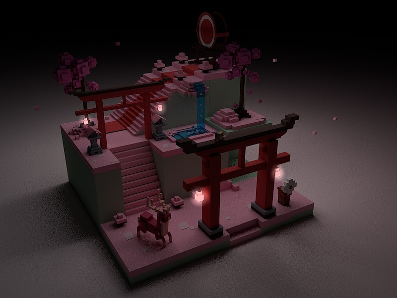 c4d白昼夜晚（图ZOTkyMjY4NTY=） - 场景 - 站酷设计师伊殿原创素材 - 站酷ZCOOL