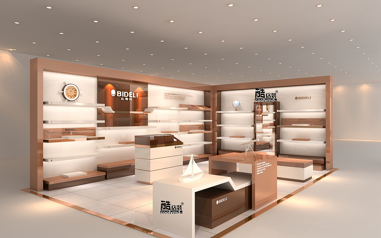男鞋专卖店鞋服皮具包包男鞋女鞋店面装修设计风格效果