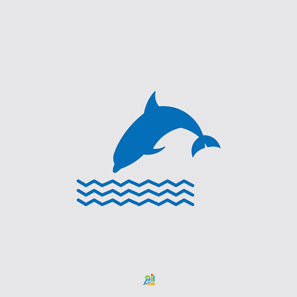 一款海豚形象设计练习小作品