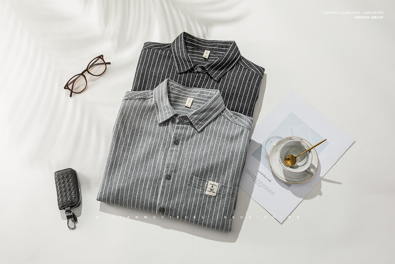 男士衬衫场景拍摄 ✖ 衬衣上衣类静物平铺摆拍产品摄影（图ZMTg4NTQ3OTMy） - 产品摄影 - 站酷设计师简木视觉原创素材 - 站酷ZCOOL