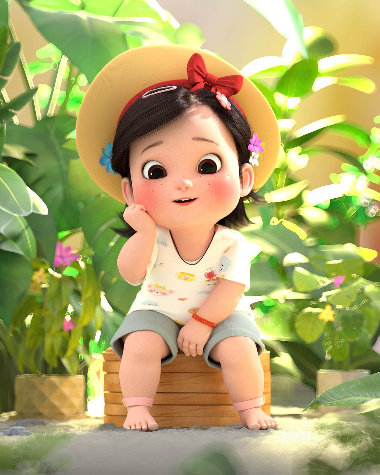 三维动画角色 影视动画  卡通女孩 三维形象 卡通女孩