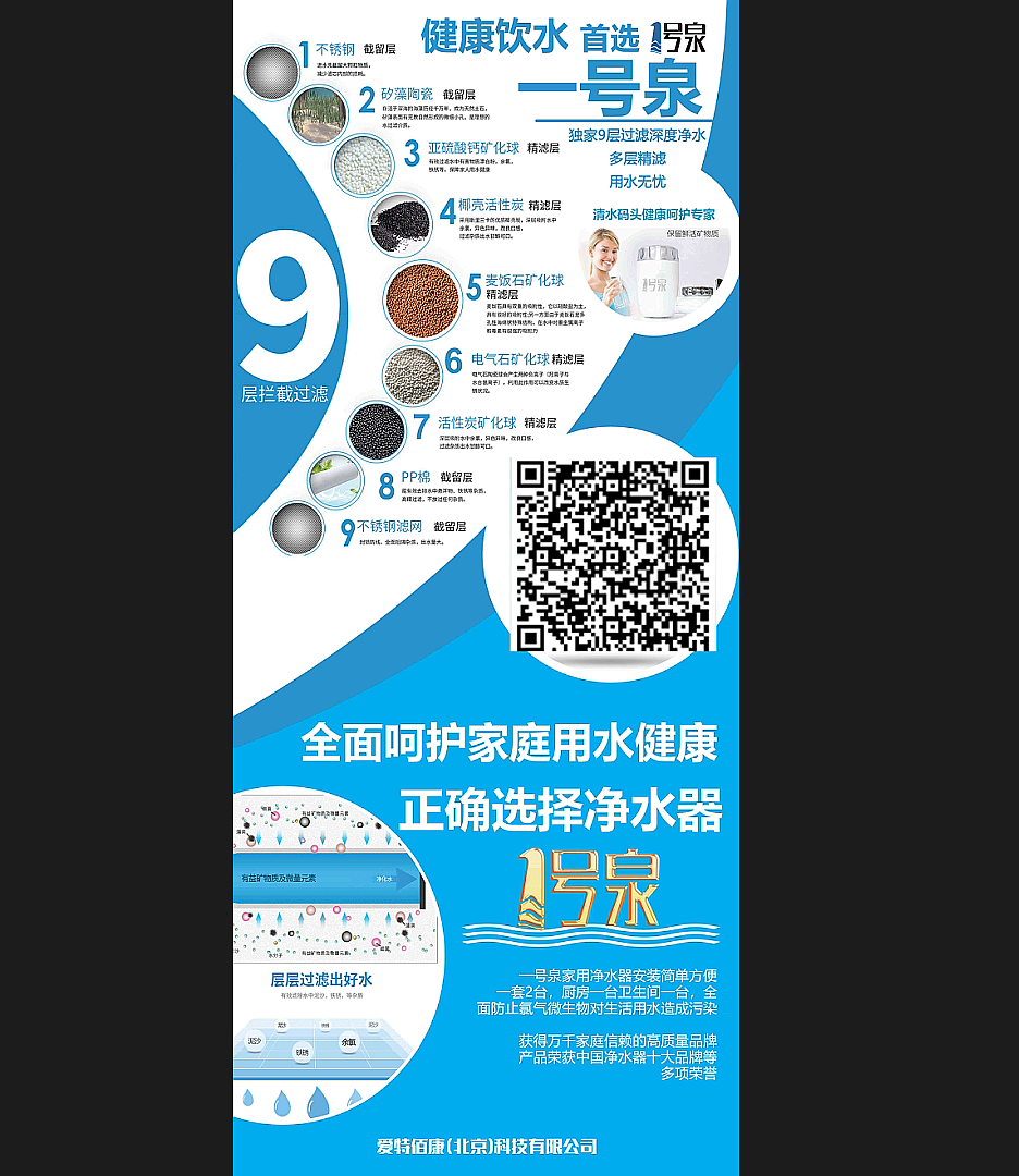 一号泉家用净水器宣传dm海报一号泉地推物料宣传单品